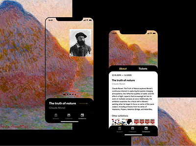 Museum app art app design minimal mobile app mobile design mobile ui modern museum typography uxdesign