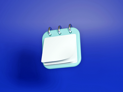 Icon notepad 3d 3d blender design graphic design icon icon3d illustration ui