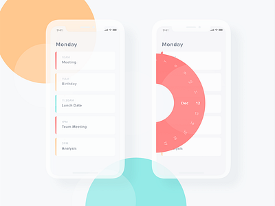 Calendar Concept ui ux web