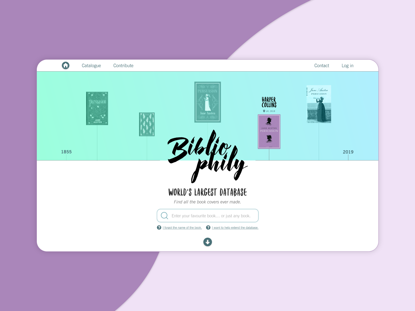 Landing Page Book Cover Database by Nynke Zwart on Dribbble