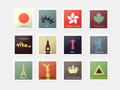 Stamps berlin cities hong kong london mexico city new york paris rio stamps stockholm sydney tokyo toronto