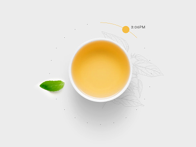 Tea · Time branding clock dots leaf tea time