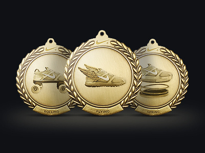 Nike+ Active Medallions awards gold medals nike
