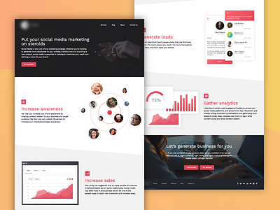 Social media marketing agency landing page