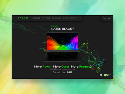 Razer Blade 15 Product Design figma gaming interface design product design ui design ui inspiration user experience ux design web design