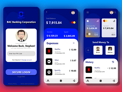 Banking App Design app design ui ux