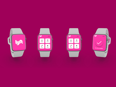 Lyft App Apple Watch Design app design design figma lyft product design smartwatch ui design uiux designer usability testing user experience user interface ux design