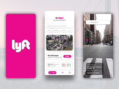 Lyft Mobile App Concept app design design figma interface design ios app design lyft product design ui design ui ux designer user experience ux design