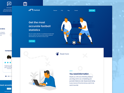 Footstat Landing page concept project