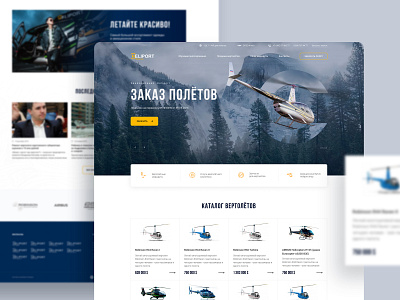 Heliport Moscow design ui web