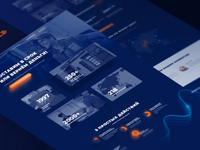 Courier Service Express logistics dark ui design landing page ui web