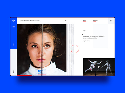 Russian Fencing Federation design fencing hero ui web