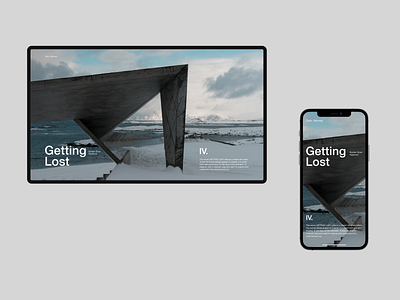 Getting Lost series design designer minimal site ui uidesign ux uxui website