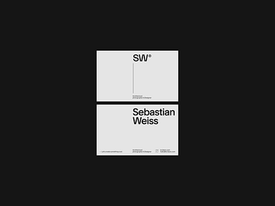Sebastian Weiss — Folio Website & Identity architecture branding design identity logo minimal photograph ui uidesign ux uxui
