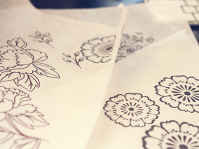Floral Sketches floral sketch tracing paper