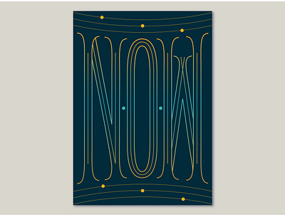 NOW design illustration lettering typography