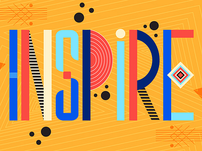 Inspire adobe illustrator vector graphic design illustration lettering typography