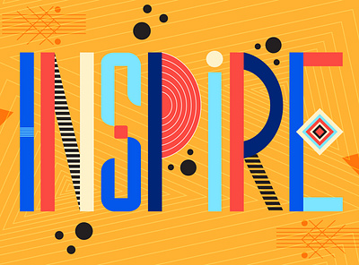 Inspire adobe illustrator graphic design illustration lettering typography vector