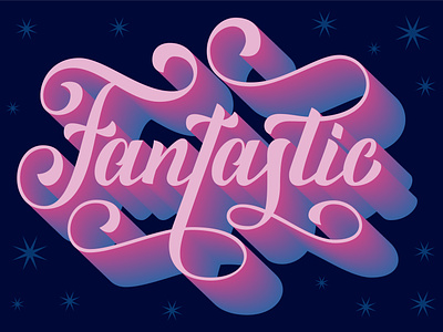 Fantastic illustration adobe illustrator vector graphic design desing lettering script lettering