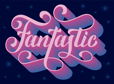 Fantastic adobe illustrator desing graphic design illustration lettering script lettering vector