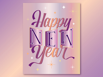 Happy New Year! adobe illustrator graphic design illustration lettering lettering design vector