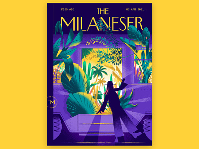 Cover for The Milaneser city dream forest illustration jungle magazine milan milaneser nature plants tram transport tree tropical woman