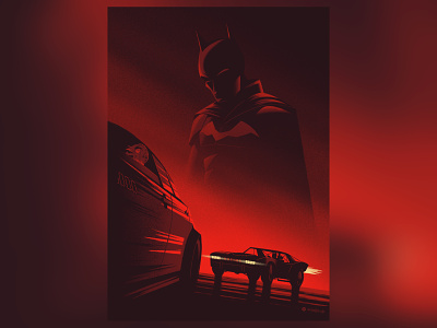 The Batman (Full) batman batmobile car comics dc fanart heroes illustration joker penguin thebatman