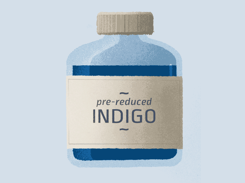 Jar barattolo blu indigo jar liquid oil sticker water