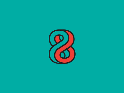 8 - te të 8 brand flat identity logo