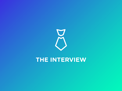 The Interview blue brand clleanc granit i icon identity interview logo symbol tie