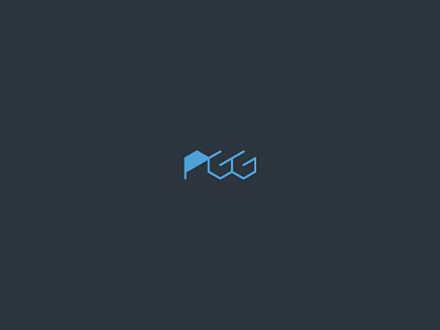 PGG Logo blue blueprint brand construction design finishing granit graphic isometric navy pgg