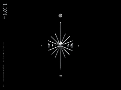 LYNRX identity 888 blck brand dark goth icon identity logo minimal monochrome orb orbit poster solar solar system sun symbol white