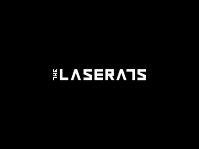 The Laserats / Logo Type proposal art black brand dance design font hard log made punk rat rectangular rought sharp type white