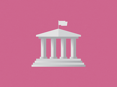 graphic sneak peek for upcoming tv ad atk design flat government icon illustration minimal pink sneak peek symbol zgjona