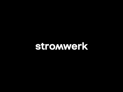 Stromwerk Logo Proposal black brand font identityu lettering logo monochrome prishtina strom type typograpgy werk white