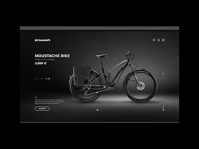 Stromwerk Web Template Shot austria bikes black branding e shop granit monochrome ptishtina shop ui ux web white