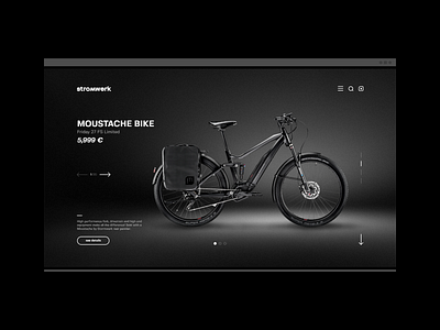 Stromwerk Web Template Shot austria bikes black branding e shop granit monochrome ptishtina shop ui ux web white