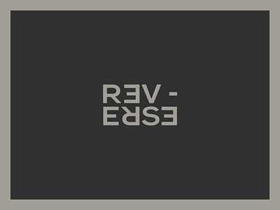 RE VERSE Logo Proposal black brand clothes dark fashion grey logotype monochrome tog typography