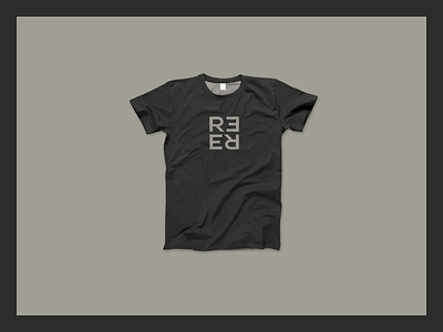 RE VERSE T-Shirt black branding dark granit graphic grey halili logo prishtina re reverse shirt symetrical tshirt typography