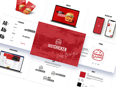 Chicken Burger Brand brand brand guidelines branding burger creative design design style idenity logo manual ui uikit website