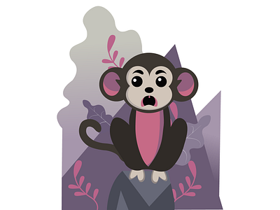 Seating Monkey Illustration