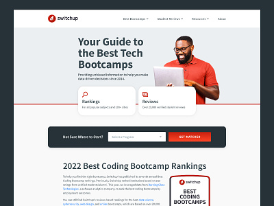 SwitchUp Website bootcamp branding design switchup ui web