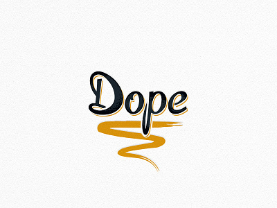 Dope custom dope lettering logo splash texture yellow