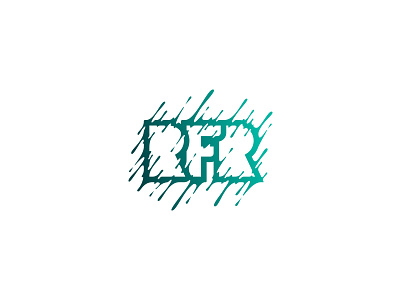 RFR distressed lettering logo