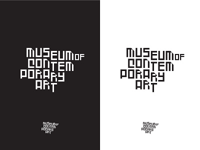 Museum of Contemporary Art Logo art black brand brand identity branding chicago contemporary design geometric logo minimal modular museum museum of contemporary art typography white wordmark