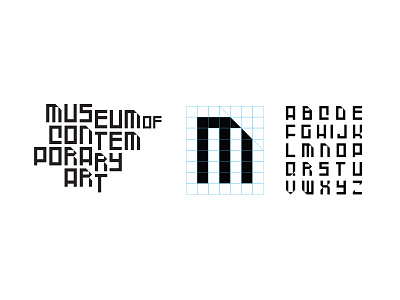 MCA Brand Typography art brand brand identity branding chicago concept contemporary custom design geometric logo mca minimal modular museum rebrand type typeface typography wordmark