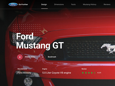 ford mustang landing page