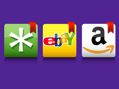 Bookmarks amazon ask bookmark categories chiclet ebay favorites icons shadow