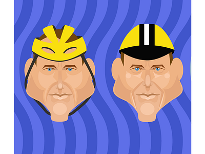 Lance Armstrong bike caricature character design helmet illustration persona profile tour de france vector