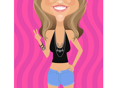Peace Miley caricature character design hippie illustration peace persona profile smile vector